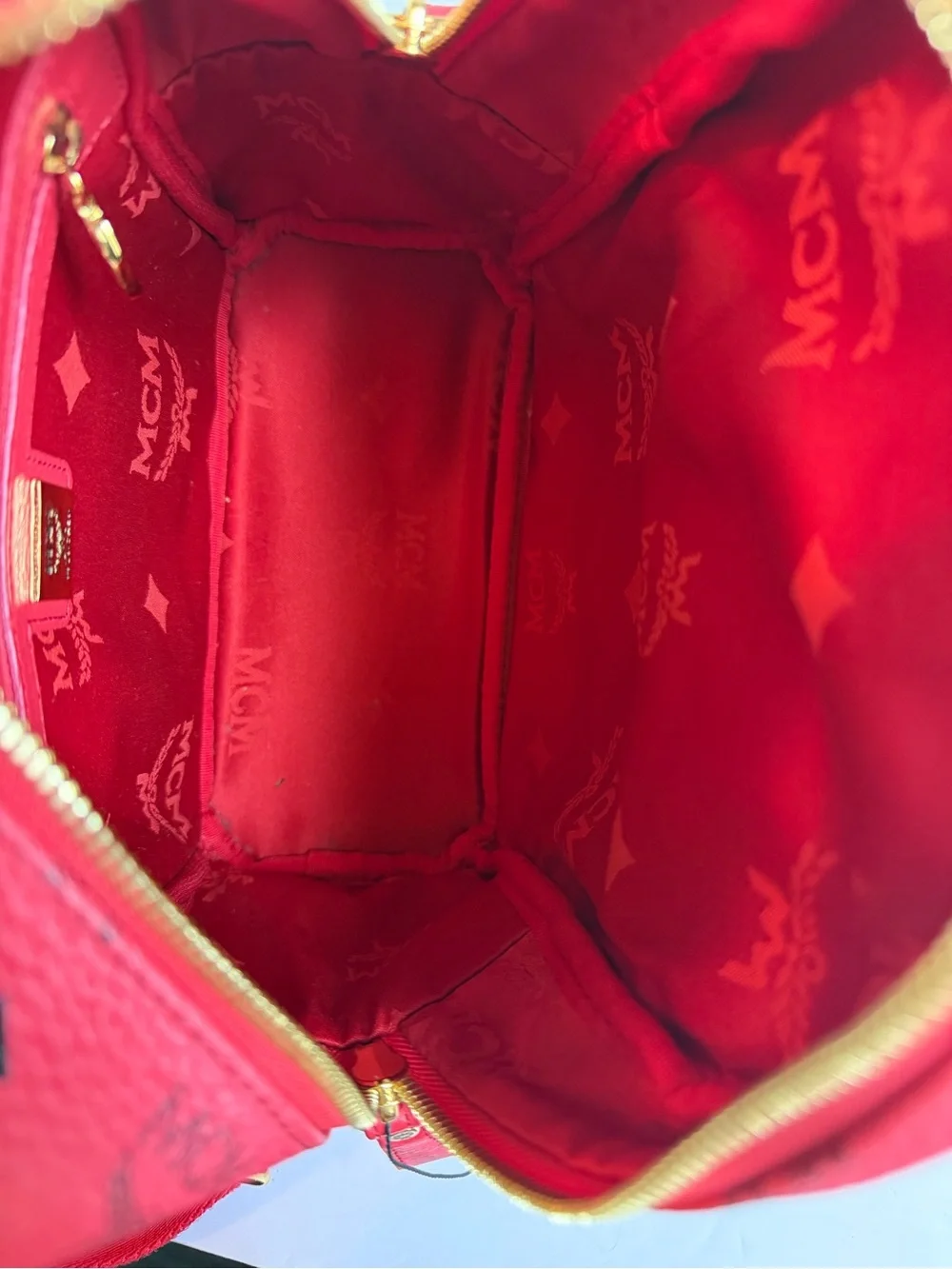 MCM Red Backpack- small